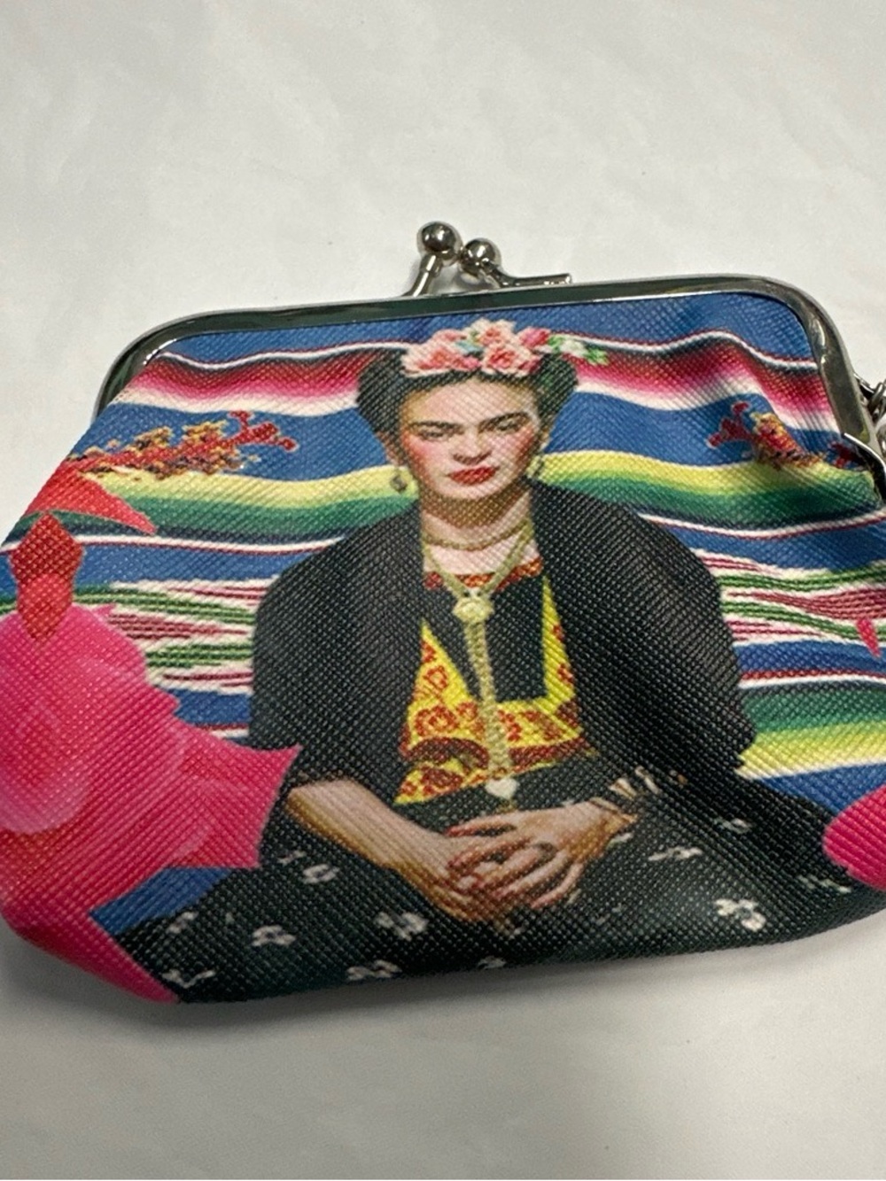 Frida Kahlo Printed Coin Purse - Multicolor Art Design